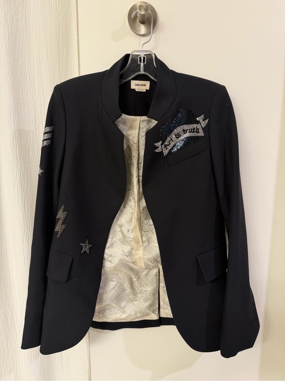 Zadig & Voltaire Black Embellished Women's Blazer
